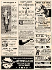 Poster Page de pub vers 1913 © lynea