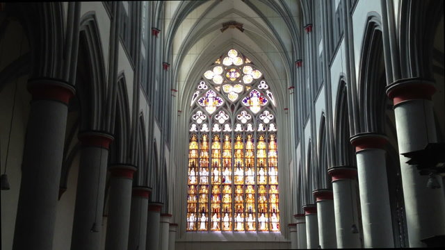 catholic church window in 1080p