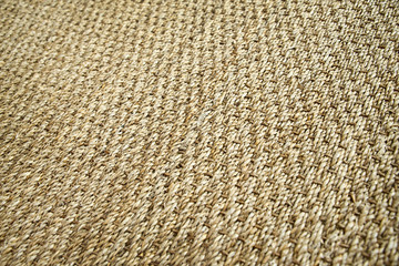 Gros plan d'un revêtement de sol naturel, fibres naturelles, coco, jonc de mer ou sisal