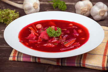 Russian and ukraine cuisine - borsch