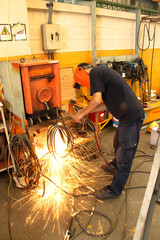 welding sparking in the industrial