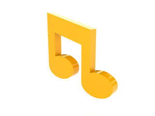 Note icon over white background. Concept 3D illustration.