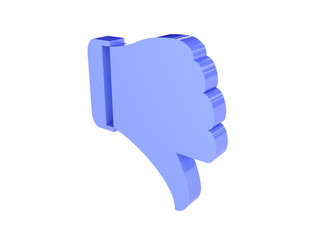 Unlike icon over white background. Concept 3D illustration.