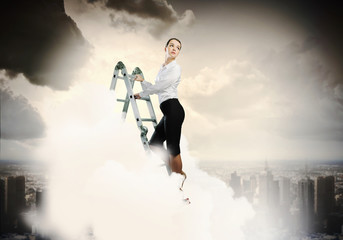 Fototapeta na wymiar Ladder of success
