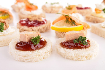 assortment of canape