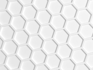 Top view of white honeycomb pattern on the wall