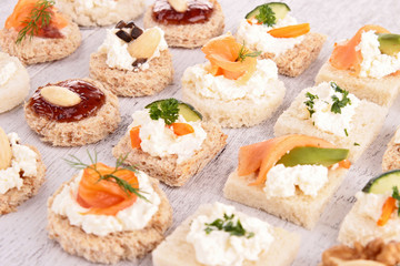 assortment of appetizer