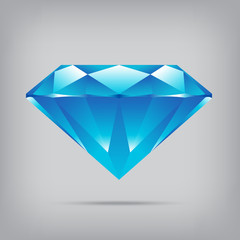 popular blue diamond isolated realistic high quality elements ve