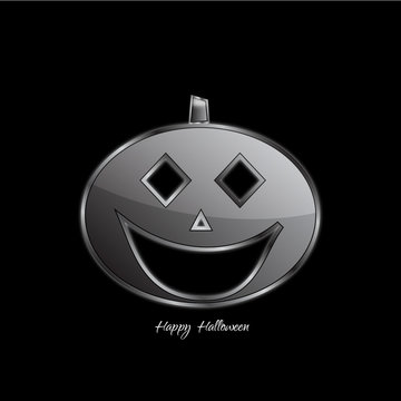 Abstract Design - Halloween pumpkin on black background