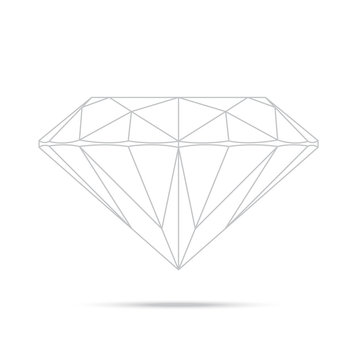 popular drawing line template diamond isolated realistic high qu