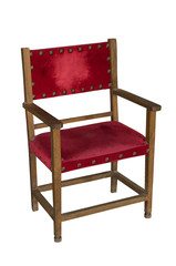 old chair on a white background