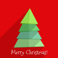 Flat Christmas Tree Design