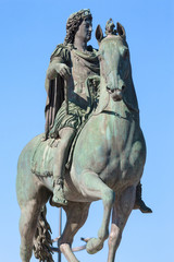 Fototapeta na wymiar Statue of Louis XIV in Lyon city