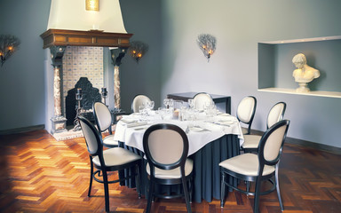 empty luxury table in room