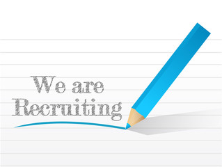 we are recruiting written