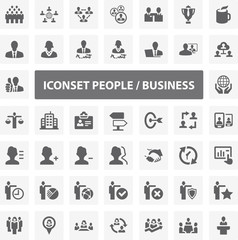 Fototapeta premium Website Iconset - People Business 44 Basic Icons