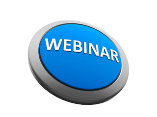 Blue webinar icon isometry