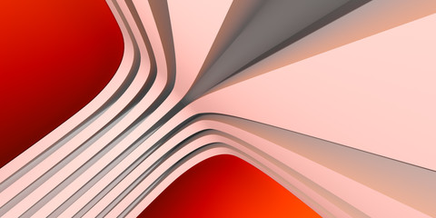 Red abstract Architecture - obrazy, fototapety, plakaty