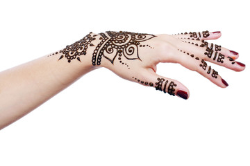 henna being applied to hand