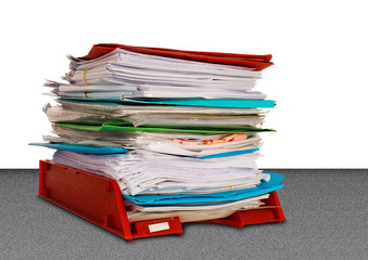 Office administration in-tray aka in tray isolated over white