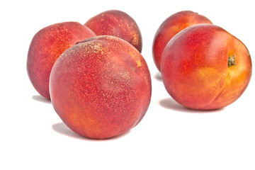 peaches isolated on white background