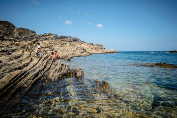 Fototapeta na wymiar Stintino Sardynia krajobraz morze