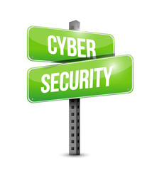 cyber security road sign illustration design