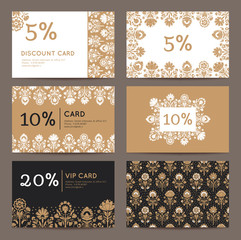 Fototapeta premium Set of discount cards