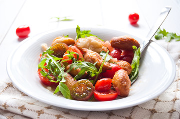 Italian angioletti fritti traditional vegetarian food