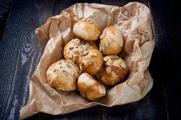 Freshly baked wholewheat diet breads