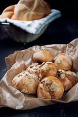 Freshly baked wholewheat diet breads