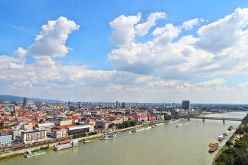 Obraz premium Bratislava, Slovakia - aerial view
