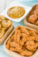 Penang chicken, Crispy prawns & Satay with peanut sauce