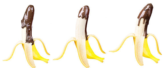 Banana poured with liquid chocolate © boule1301