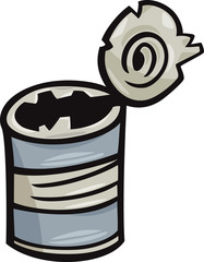 old can junk cartoon illustration