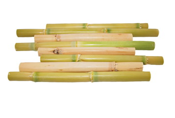 bamboo rattan tray isolated on white background