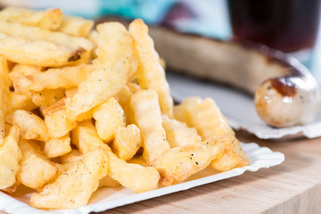 Bratwurst with French Fries