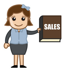 Sales Report - Cartoon Business Vector Illustrations