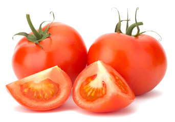 Ripe Tomato isolated on white background