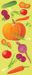 Vegetable vertical banner