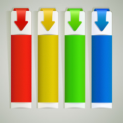 Abstract color arrow web banners vector template.