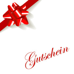 Gutschein Weiß Rot