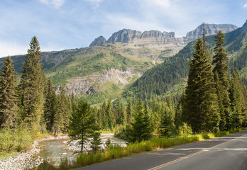 Driving Through Glacier National Park