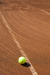 Tennis Ball on a tennis court