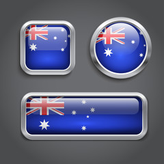 Australia flag buttons