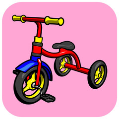 A child's tricycle vector