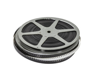 Fototapeta premium Vintage Home Movie Film Reel and Can