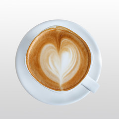 Cup of latte coffee