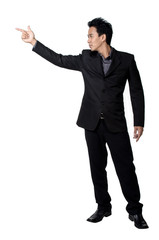 business man Stance pointing isolated