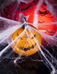  Spider web, Halloween pumpkin Jack